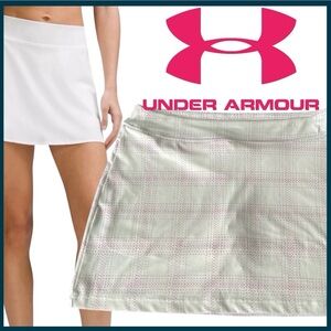 Under Armour White/Purple Dash Plaid Fitness Golf Tennis Skort (M)